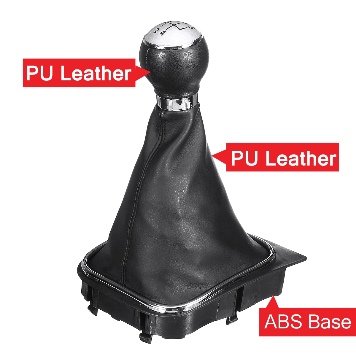 5-Speed-Shift-Gear-Knob-Boot-Cover-PU-Leather-For-VW-EOS-GOLF-MK5-V-6-VI-1768529