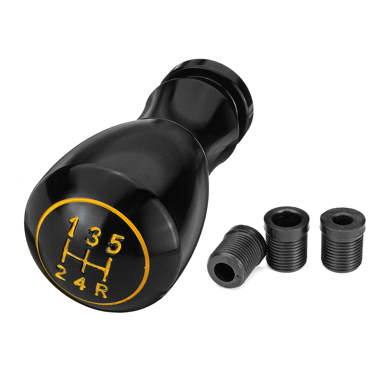 5-Speed-Universal-Aluminium-Gear-Shift-Knob-12-10-8mm-Adapters-1405625