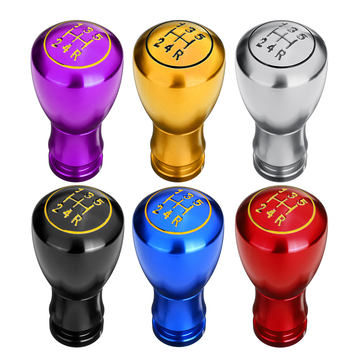 5-Speed-Universal-Aluminium-Gear-Shift-Knob-12-10-8mm-Adapters-1405625