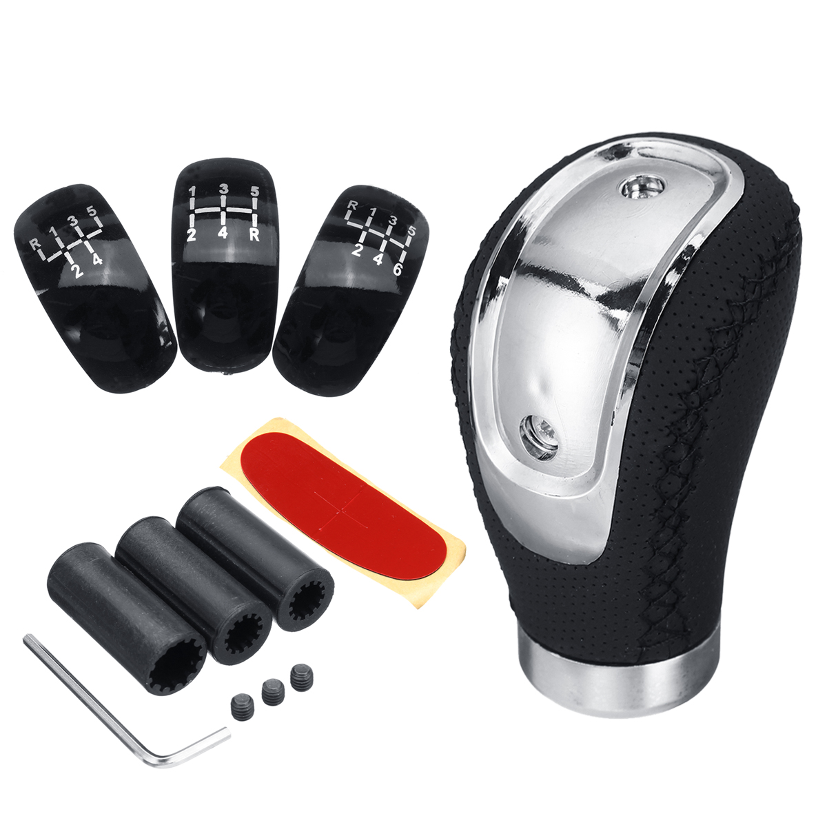 56-Speed--3-Caps-Adapter-Universal-Manual-MT-Car-Gear-Stick-Shift-Shifter-Knob-1787507