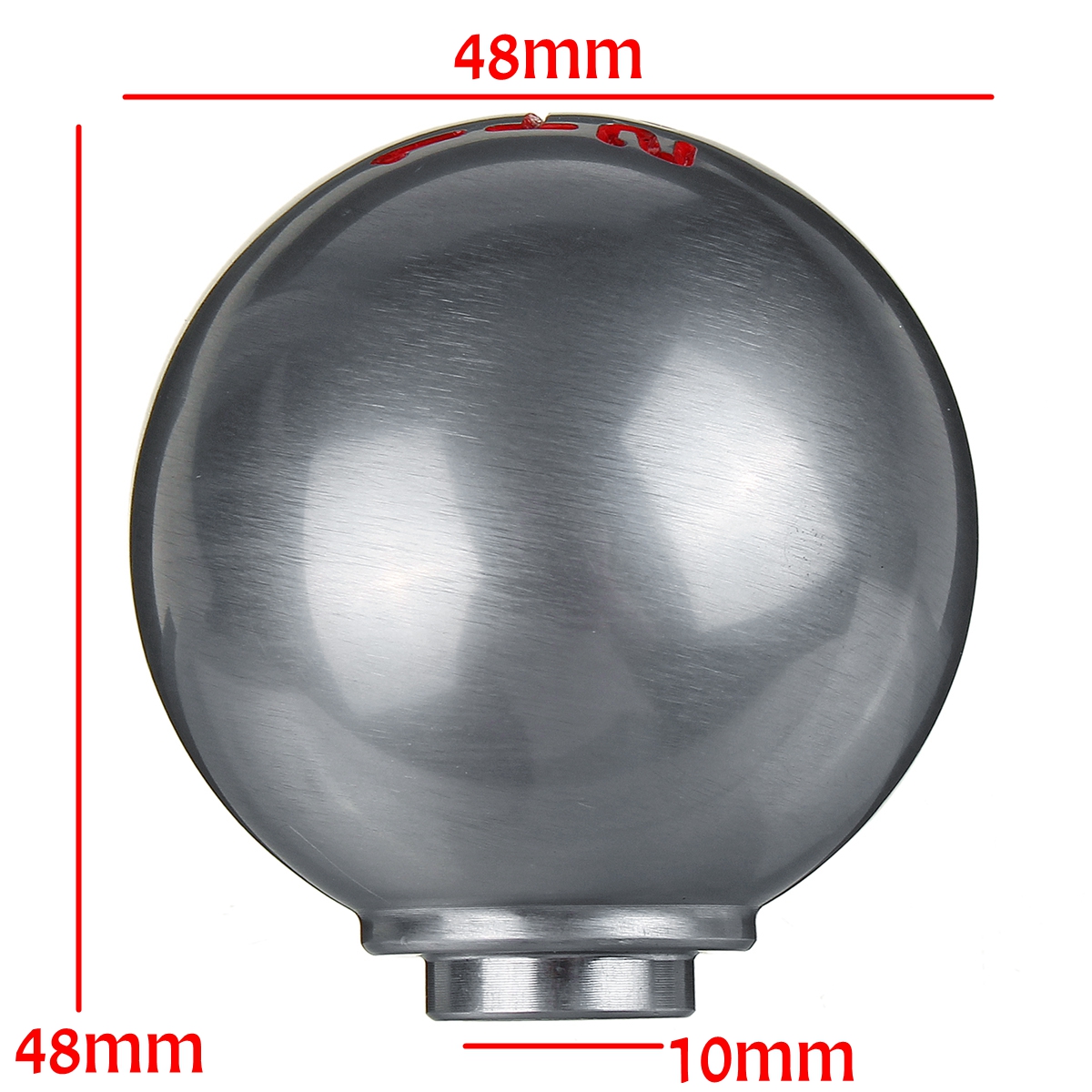 56-Speed-Alloy-Gray-Gear-Shift-Knob-Round-Ball-Shape-M10x15-Thread-For-Honda-Civic-City-CRV-1771295