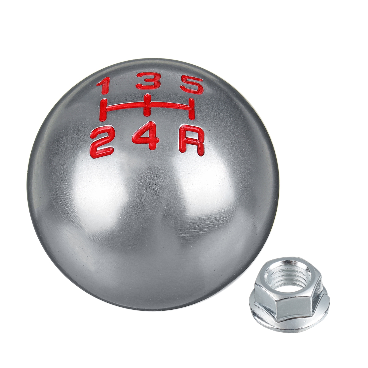 56-Speed-Alloy-Gray-Gear-Shift-Knob-Round-Ball-Shape-M10x15-Thread-For-Honda-Civic-City-CRV-1771295