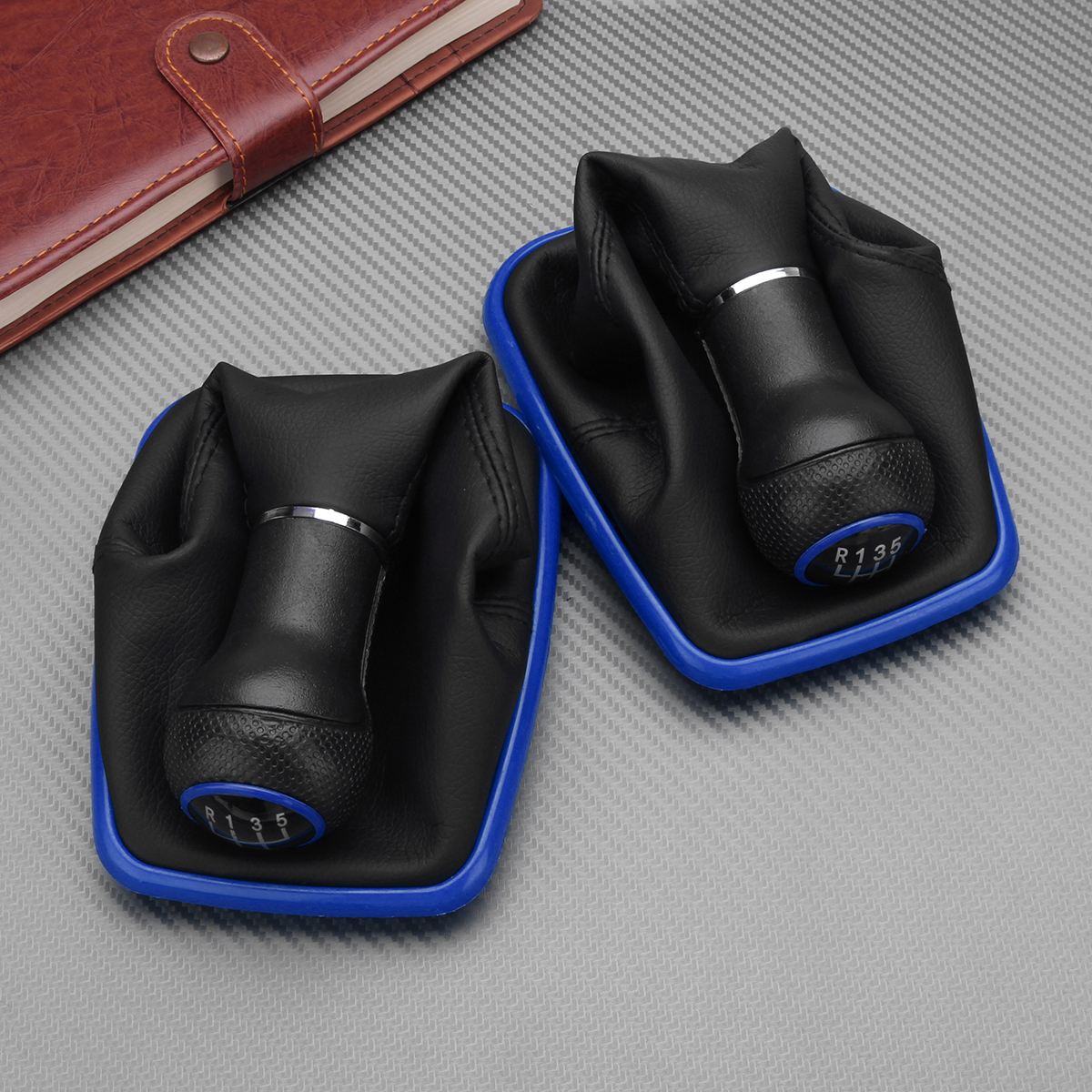 56-Speed-Gear-Shift-Knob-Gaitor-Boot-Cover-Leather-Black-Fit-For-VW-Golf-MK4-1768531