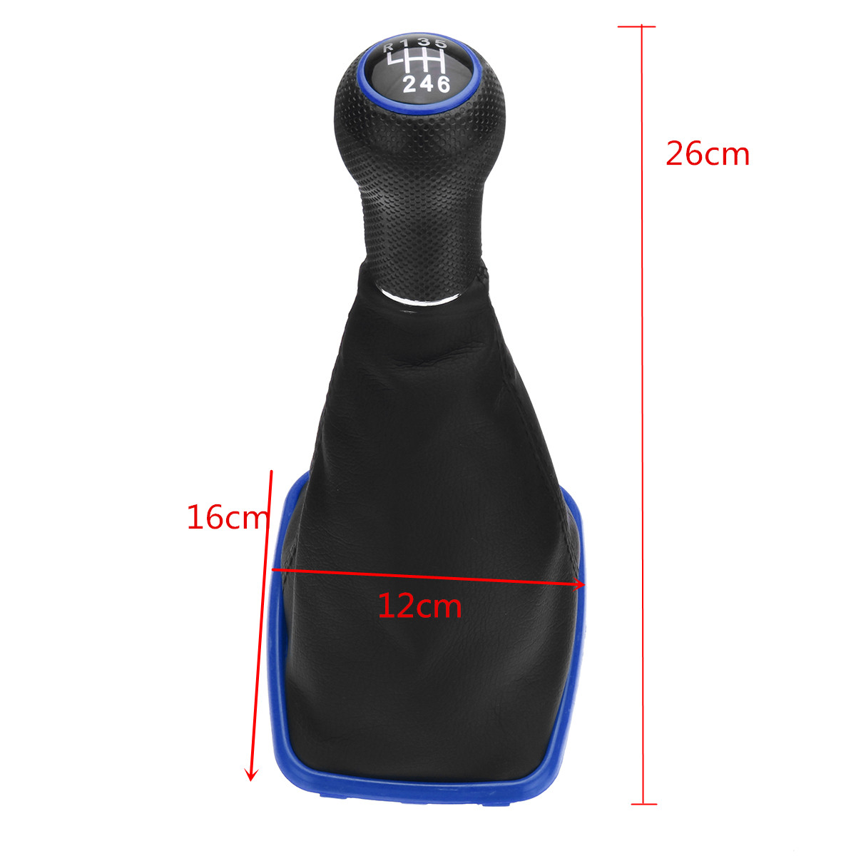 56-Speed-Gear-Shift-Knob-Gaitor-Boot-Cover-Leather-Black-Fit-For-VW-Golf-MK4-1768531