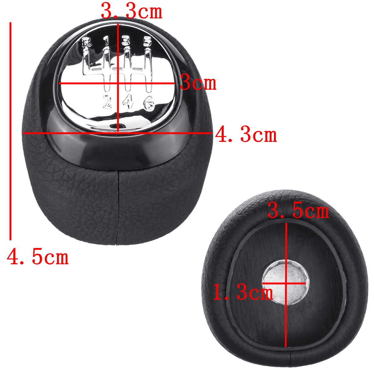 56-Speed-Glossy-PU-Leather-Gear-Shift-Knob-For-SAAB-9-3-2003-2012-1710937