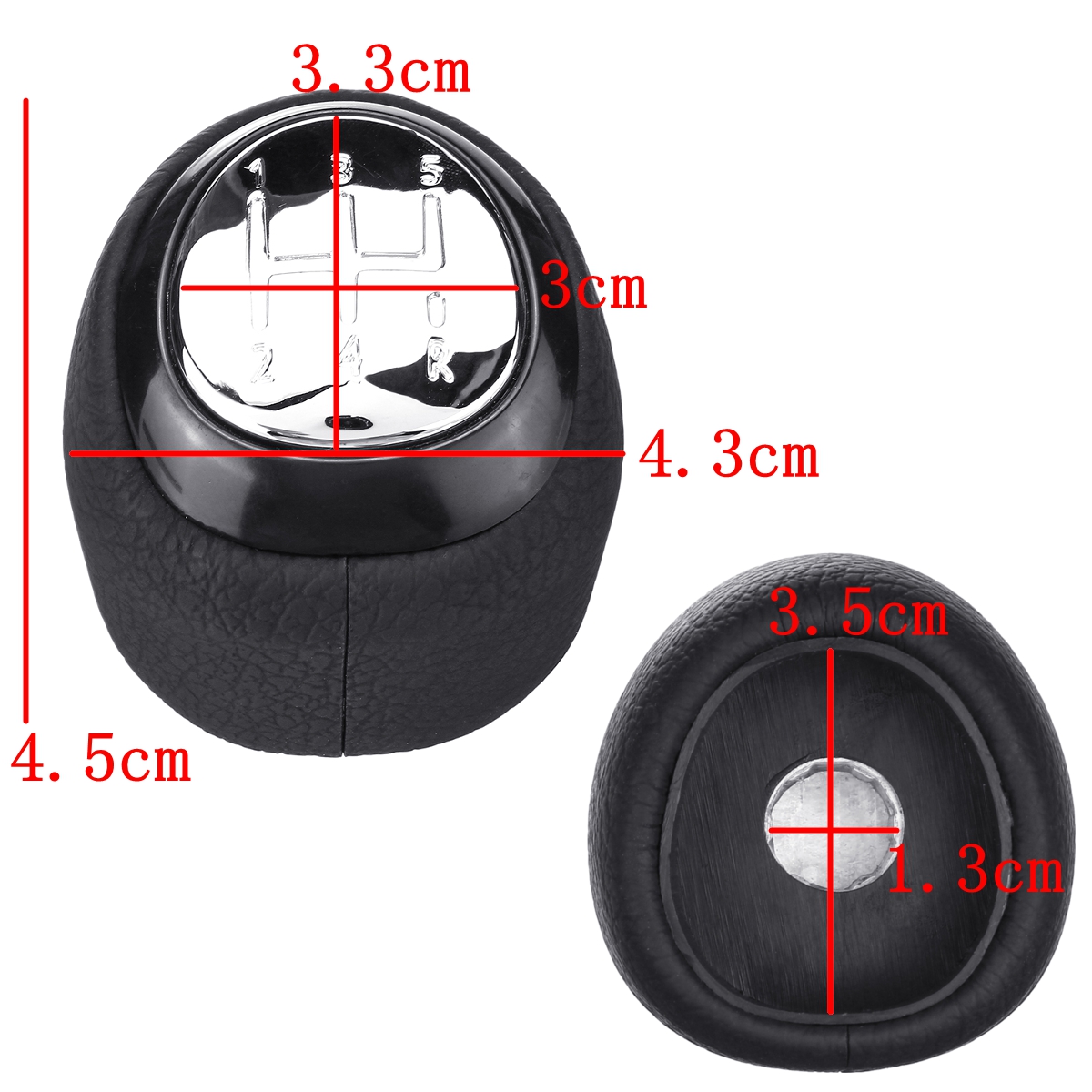 56-Speed-Glossy-PU-Leather-Gear-Shift-Knob-For-SAAB-9-3-2003-2012-1710937