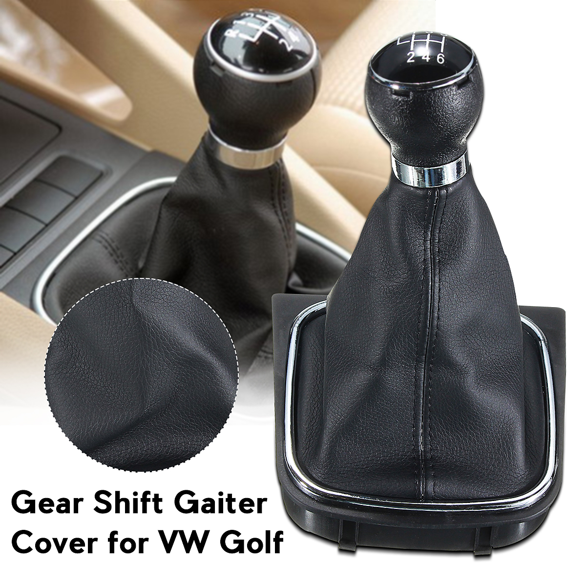 6-Speed-Car-Gear-Shift-Knob-Gaiter-Boot-Manual-For-VW-Golf-Jetta-MK5-MK6-1768526
