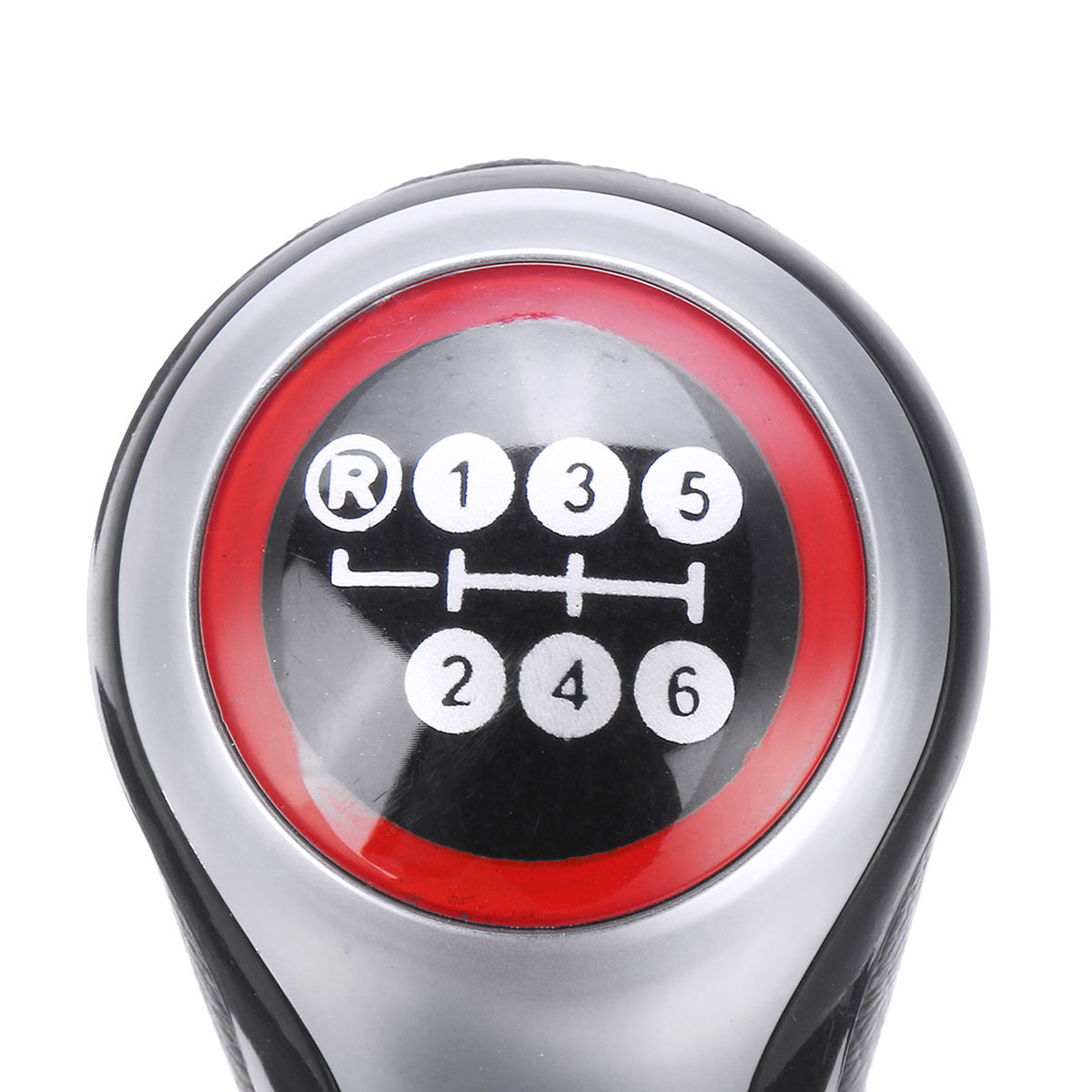 6-Speed-Car-Gear-Shift-Knob-PU-Leather-BlackSilver-For-VW-Golf-MK5-MK6-MK7-1523077