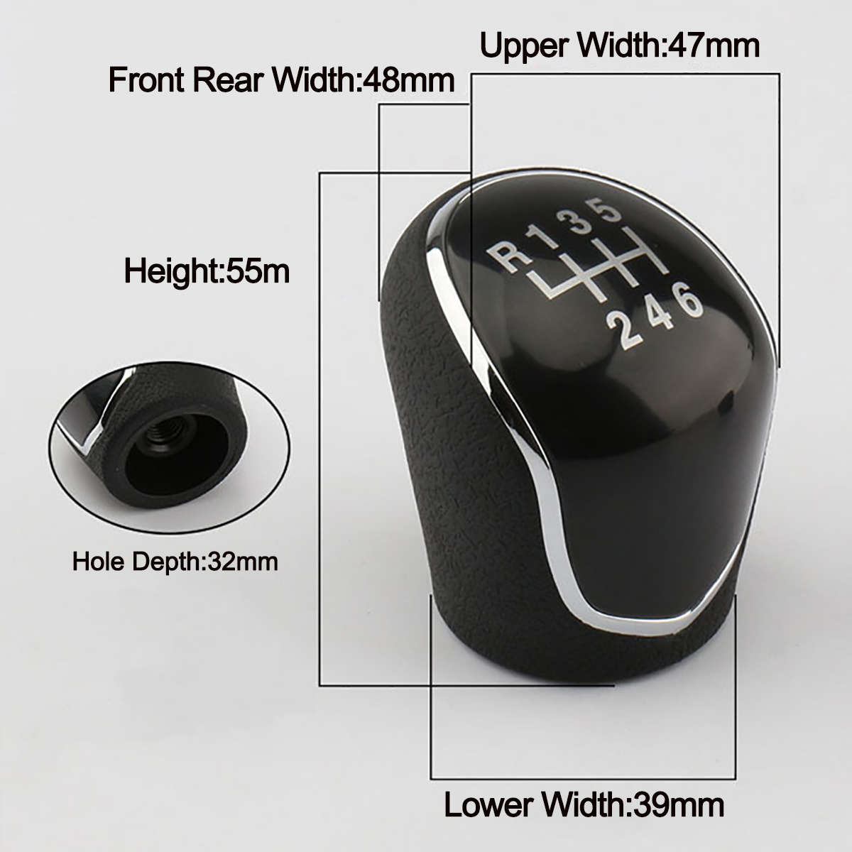 6-Speed-Car-Lever-Shifter-Head-Handball-Manual-Stick-Gear-Shift-Knob-For-Hyundai-IX35-2010-2016-1495997