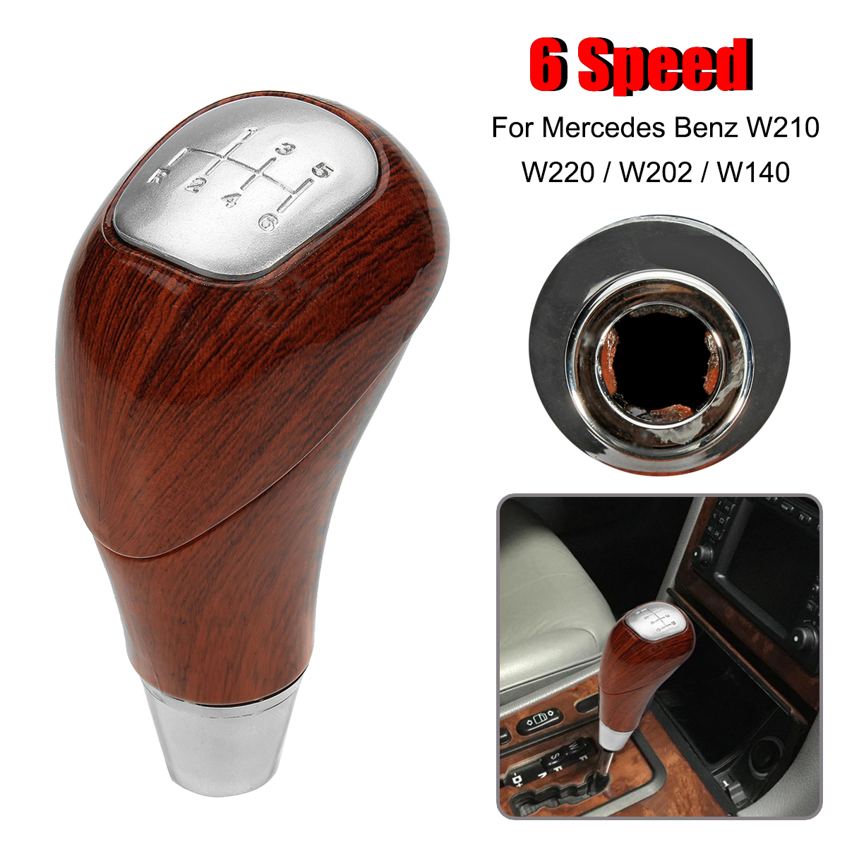 6-Speed-Gear-Shift-Knob-For-Mercedes-For-Benz-W210-W220-W202-W140-1327154