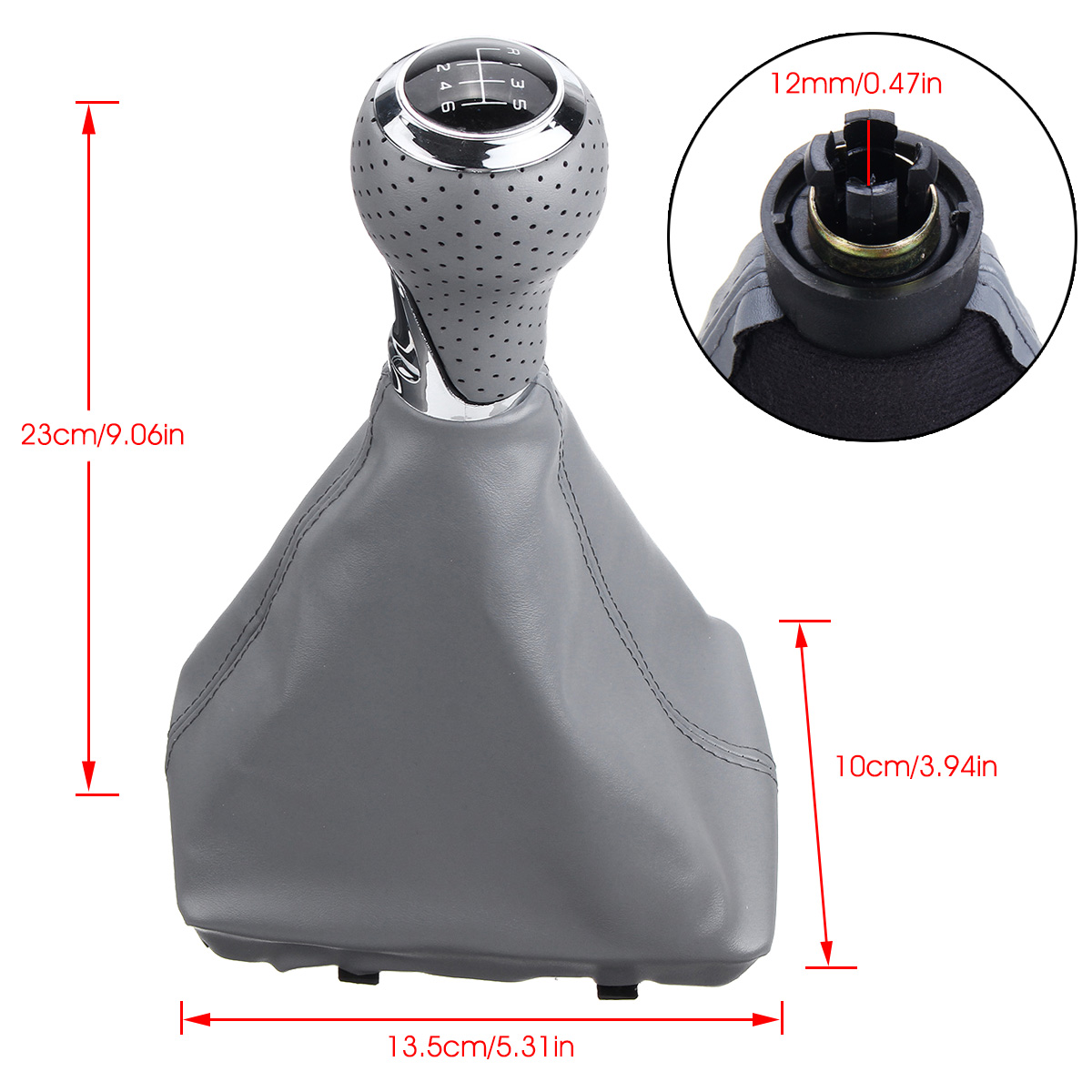 6-Speed-Gear-Shift-Knob-Gaitor-Boot-PU-Leather-For-Audi-A4-S4-B8-8K-S-Line-2007-2015-1664335