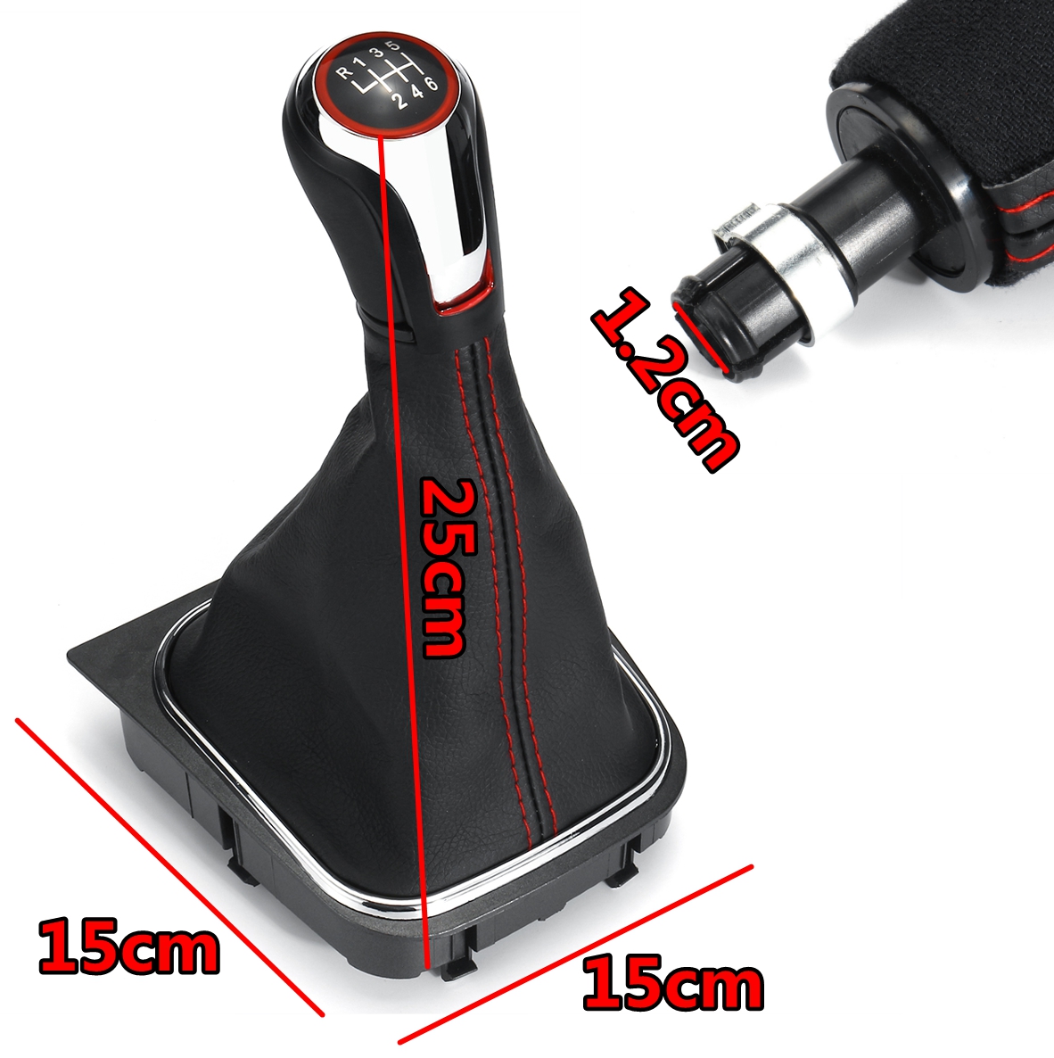 6-Speed-Gear-Shift-Knob-Lever-Stick-with-Gaitor-Boot-Cover-For-VW-Golf-6-MK5-MK6-1768532