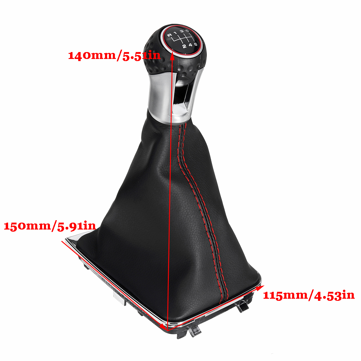6-Speed-Gear-Shift-Knob-Stick-Gaiter-Boot-Cover-For-VW-Golf-MK5-MK6-Black-1768525