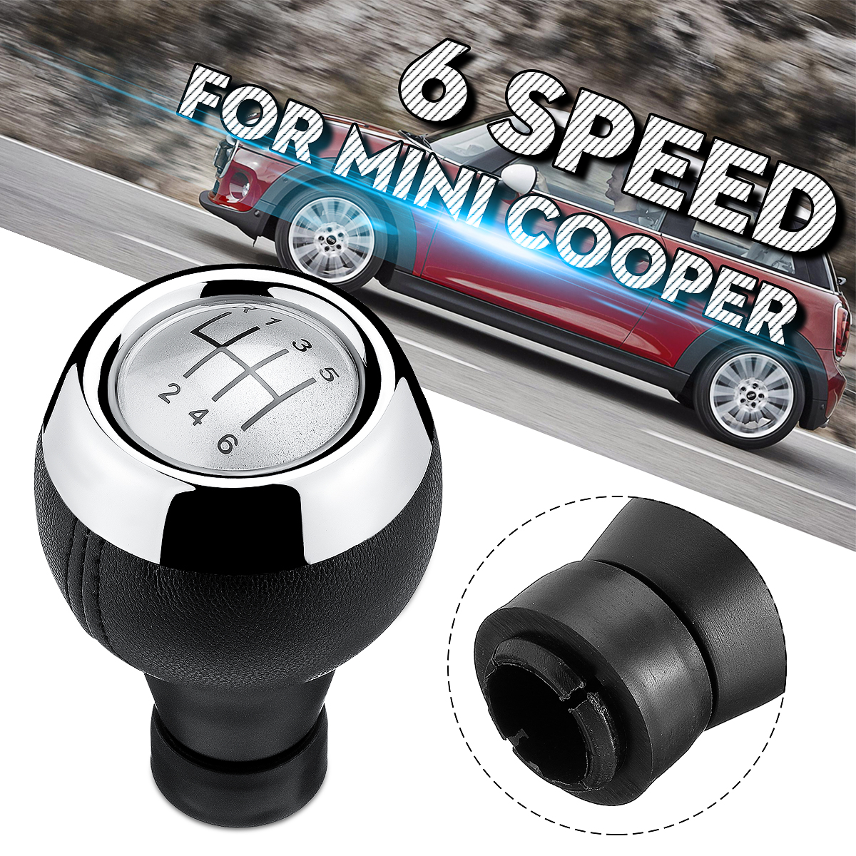 6-Speed-Gear-Shift-Knob-Stick-Shifter-Lever-Manual-For-MINI-COOPER-R50-R53-R55-R56-R57-R59-R60-R61-F-1708337