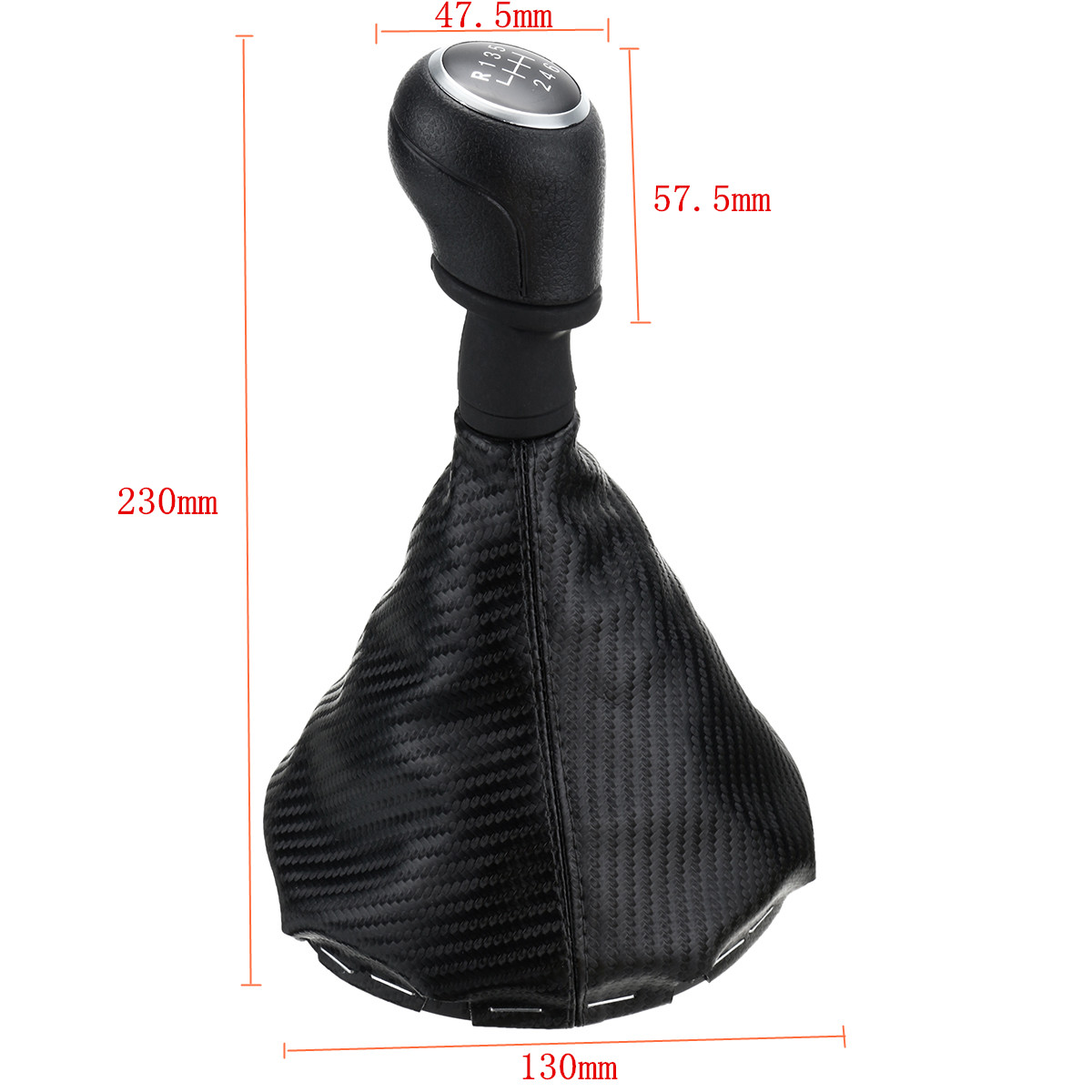 6-Speed-Gear-Stick-Shift-Knob-Lever-Gaiter-Gaitor-Boot-PU-Leather-For-VW-T5-51-1427653