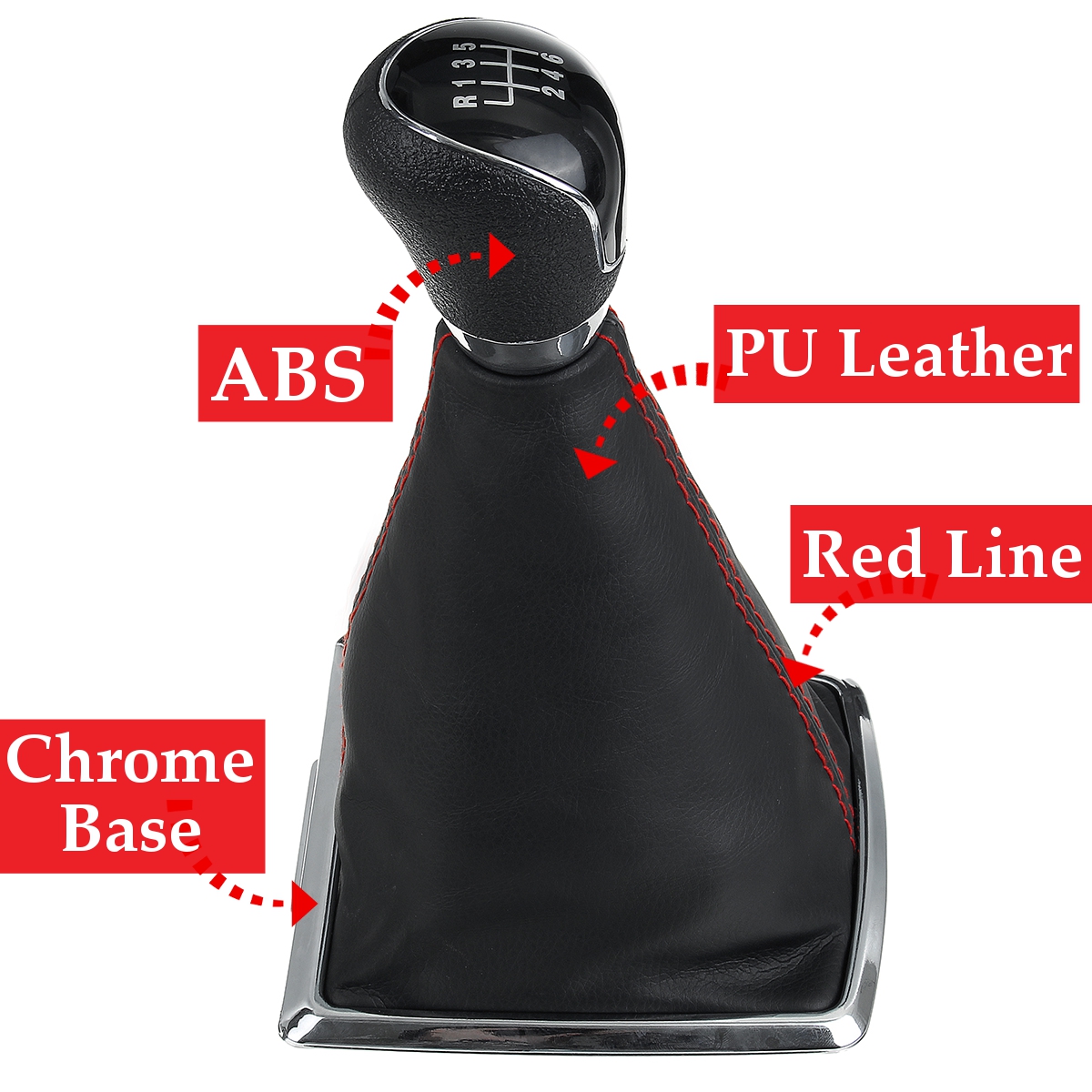 6-Speed-MT-Gear-Stick-Shift-Knob--Dust-Boot-Cover-For-Ford-Focus-2005-2012-1625077