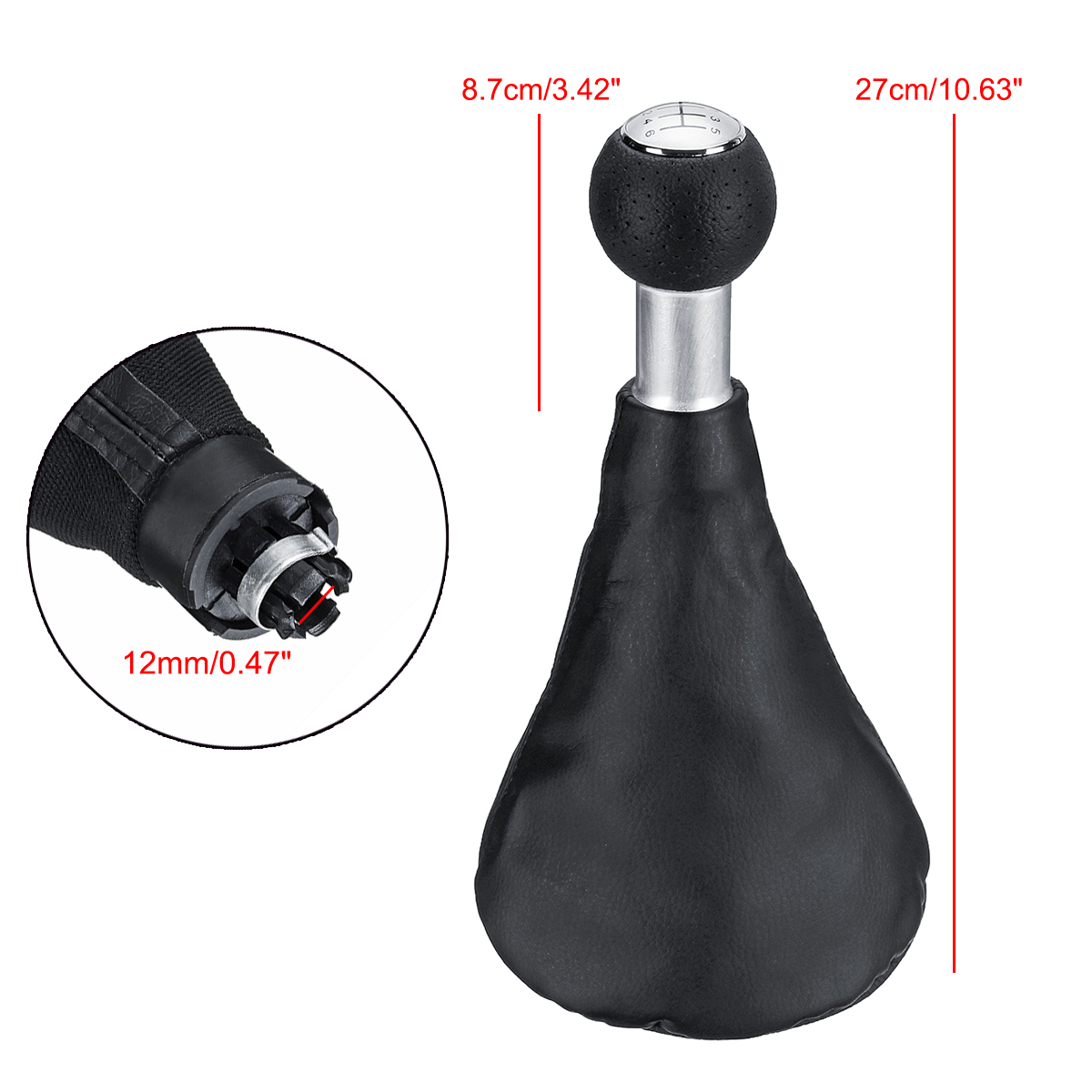6-Speed-Manual-Gear-Shift-Knob-Boot-Gaiter-Cover-for-Polo-VW-Golf-MK4-Seat-IBIZA-1336101