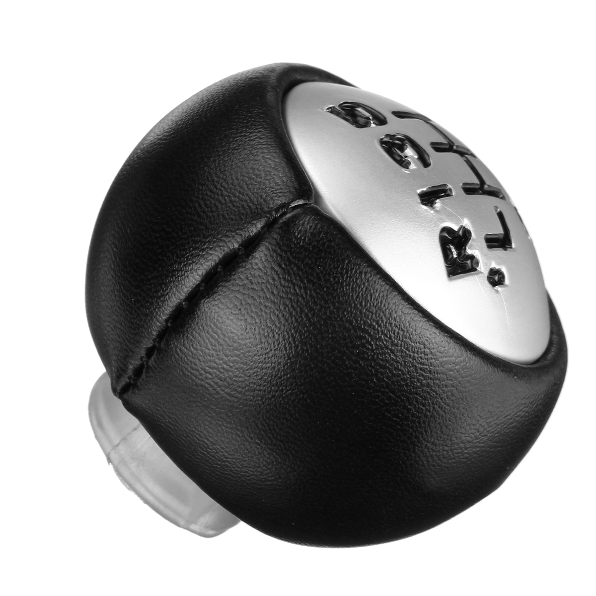 6-Speed-Matte-Silver-Gear-Stick-Shift-Knob-Shifter-Head-PU-Leather-For-Peugeot-307-308-3008-407-5008-1615529