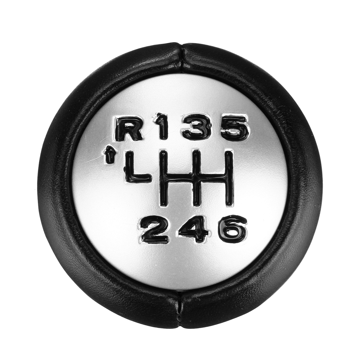 6-Speed-Matte-Silver-Gear-Stick-Shift-Knob-Shifter-Head-PU-Leather-For-Peugeot-307-308-3008-407-5008-1615529