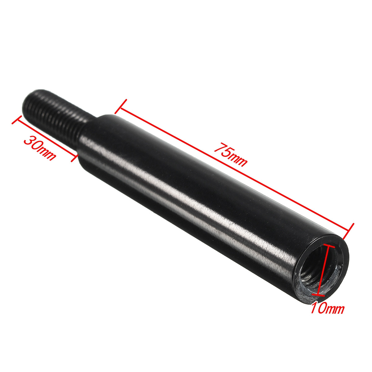 Black-Aluminum-Car-Shifter-Stick-Lever-Knob-Extension-Gear-105mm-Extended-4-Inch-1132307