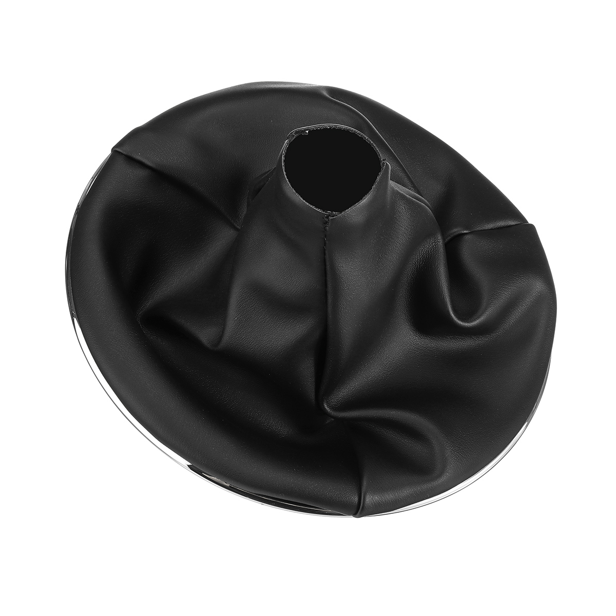 Black-Gear-Stick-Shift-Knob-Gaiter-Boot-Cover-Plastic-Frame-For-Fiat-500c-2007-2015-1714080