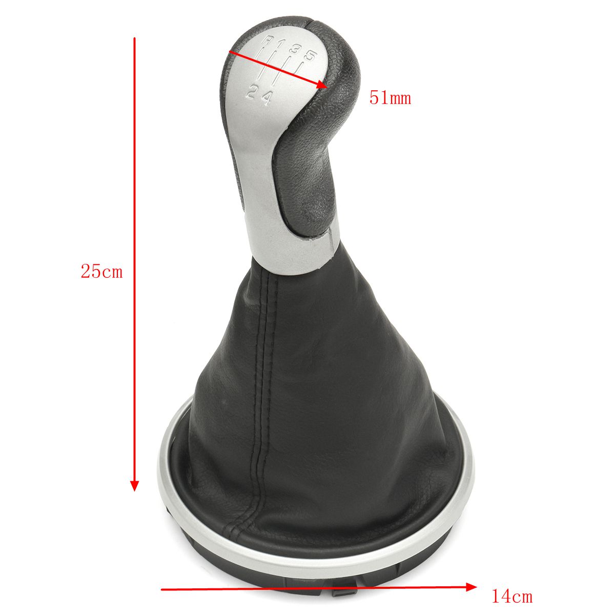 Car-5-Speed-Gear-Shift-Knob-Stick-Gaiter-Boot-Sliver-Cap-For-Skoda-For-Fabia-MK2-Roomster-1175820
