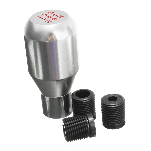 Car-5-Speed-Manual-Gearshifter-Aluminum-Silver-Shift-Knob-Gear-Stick-1001644