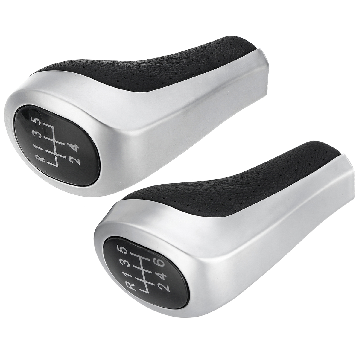 Car-56-Speed-PU-Leather-Matte-Silver-Gear-Shift-Knob-for-BMW-1356-Series-X1-X3-X5-1542078