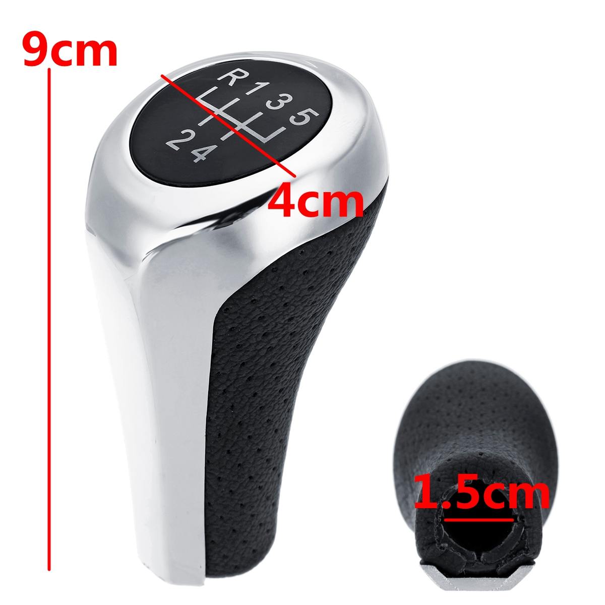 Car-56-Speed-PU-Leather-Matte-Silver-Gear-Shift-Knob-for-BMW-1356-Series-X1-X3-X5-1542078
