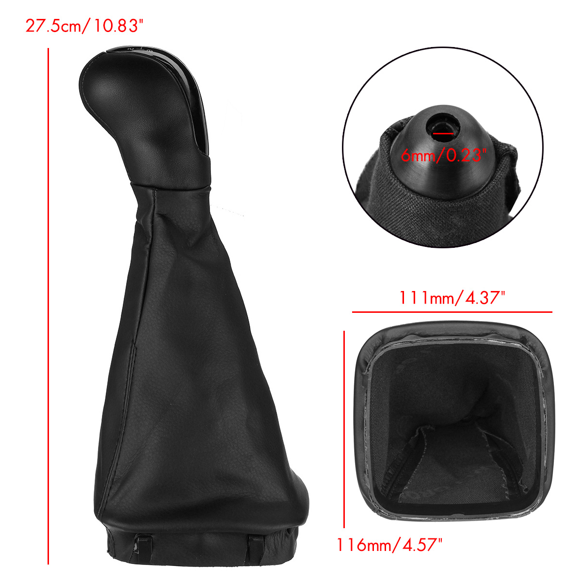 Car-6-Speed-Gear-Shift-Knob-Gaiter-Boot-For-Mercedes-Benz-W168-A-Class-1997-2004-1640247