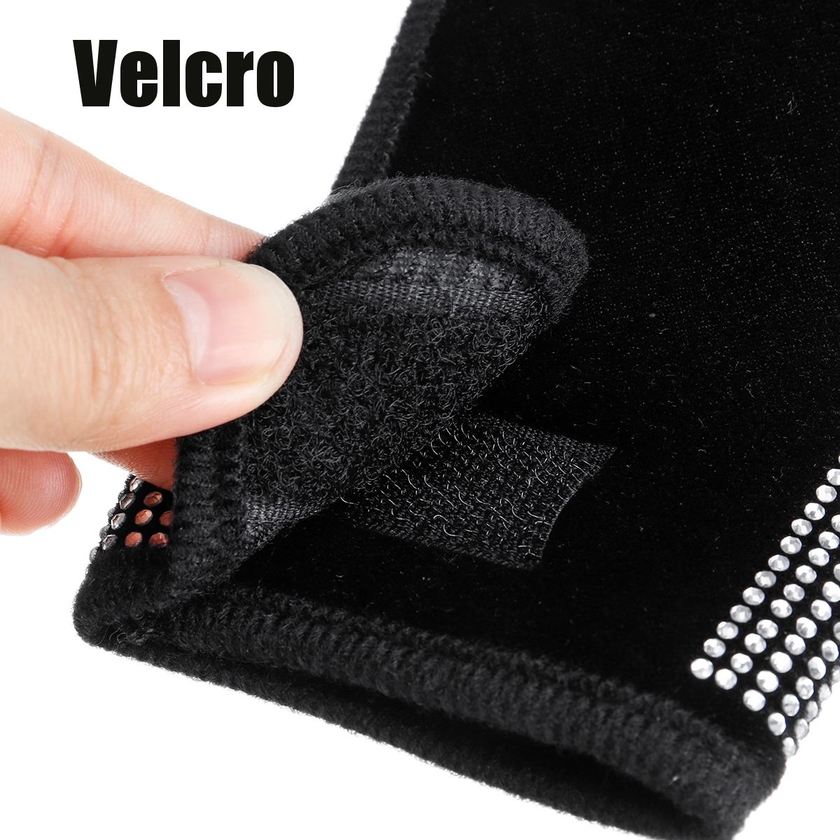 Car-Gear-Shift-Knob-Stick-Cover-Bling-Crystal-Rhinestones-PU-Leather-Universal-1716057