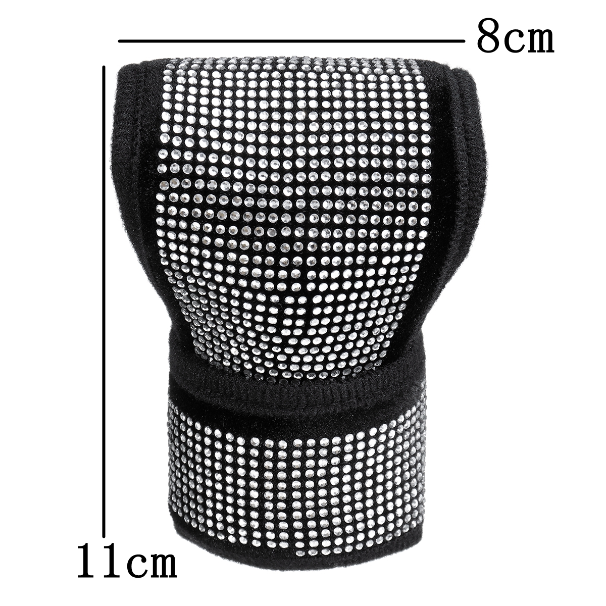 Car-Gear-Shift-Knob-Stick-Cover-Bling-Crystal-Rhinestones-PU-Leather-Universal-1716057