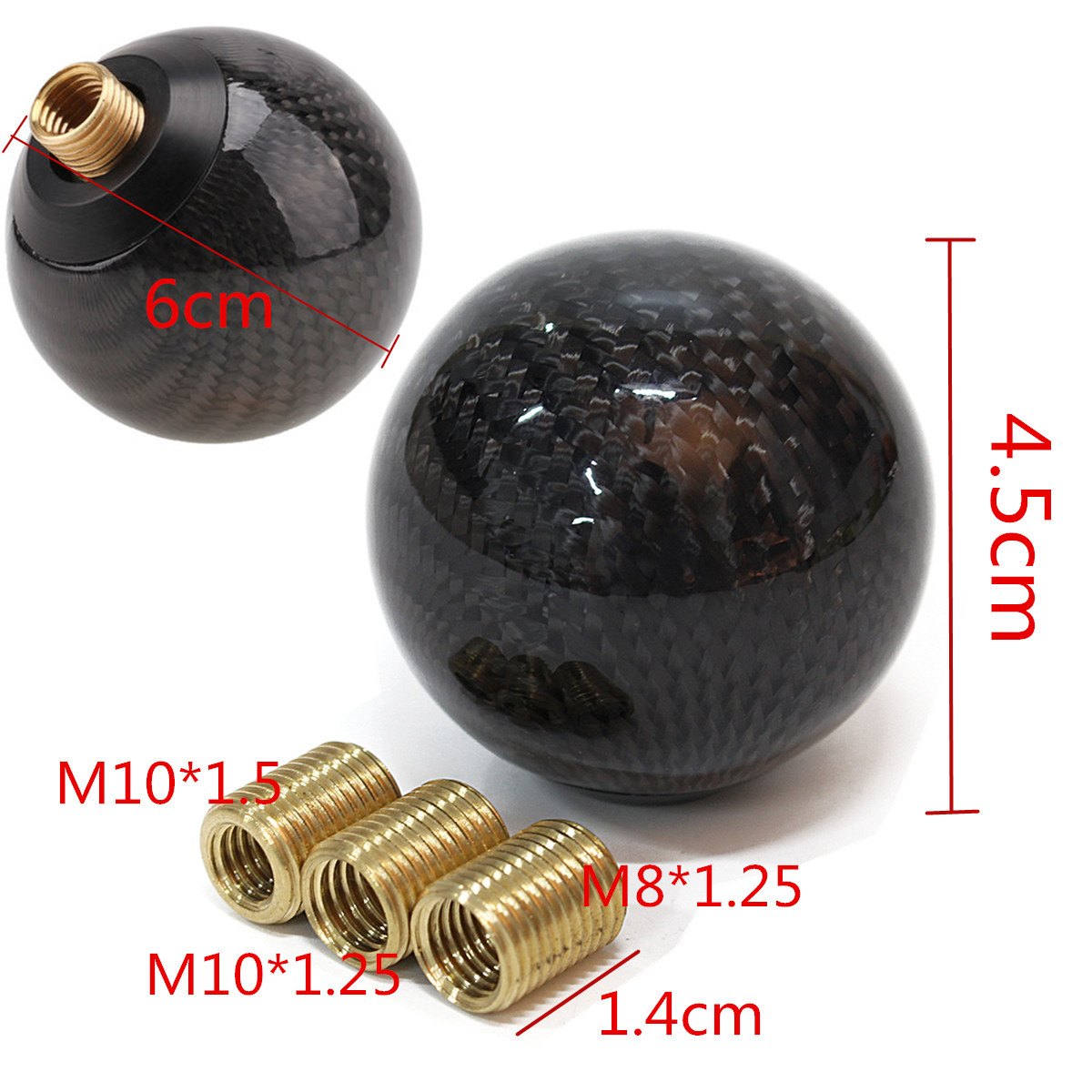 Carbon-Fiber-5-6-Speed-MT-Fit-Manual-Transmission-Gear-Shift-Knob-Shifter-Black-1063549
