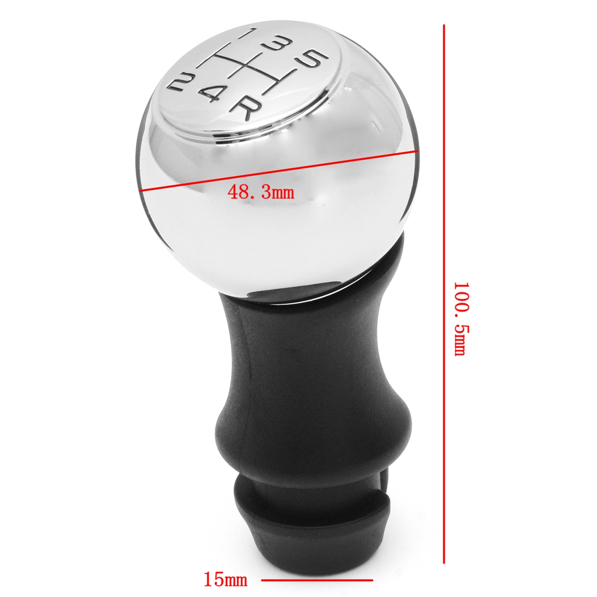 Chrome-5-Speed-Gear-Shift-Knob-For-Peugeot-106-206-207-307-407-508-1423752