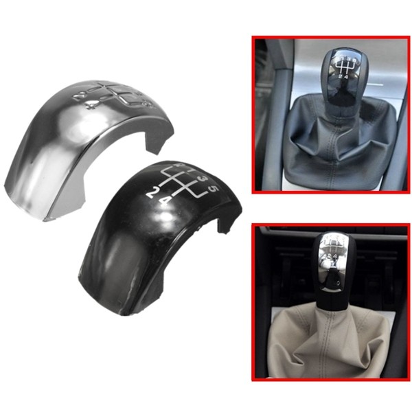 Chrome-Black-5-Speed-Gear-Shift-Knob-Cap-Cover-For-Skoda-Octavia-MK2-1011023