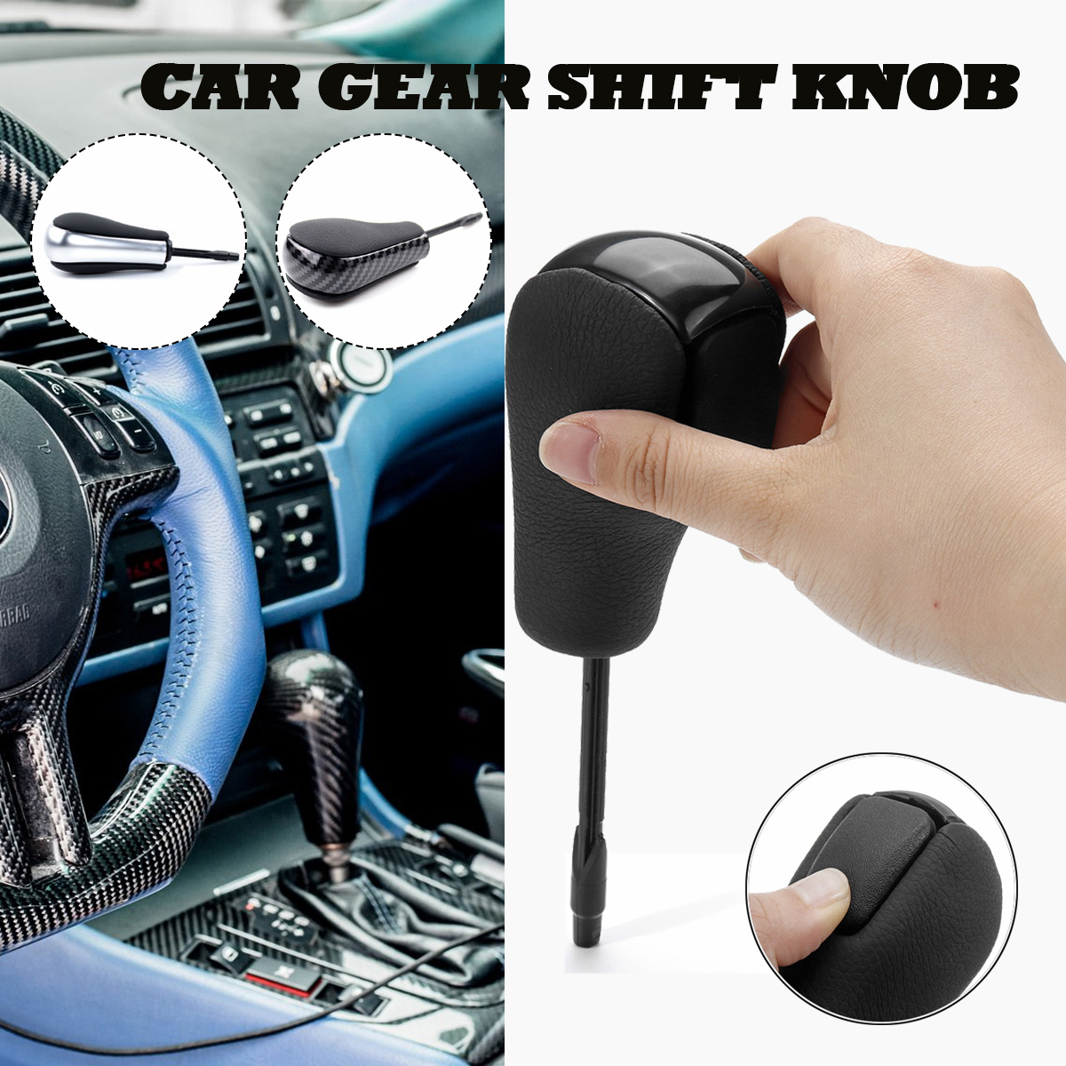 Gear-Shift-Knob-BlackChromeCarbon-for-BMW-E46-E60-E39-E36-3-5-7-Z-X-Series-1598325