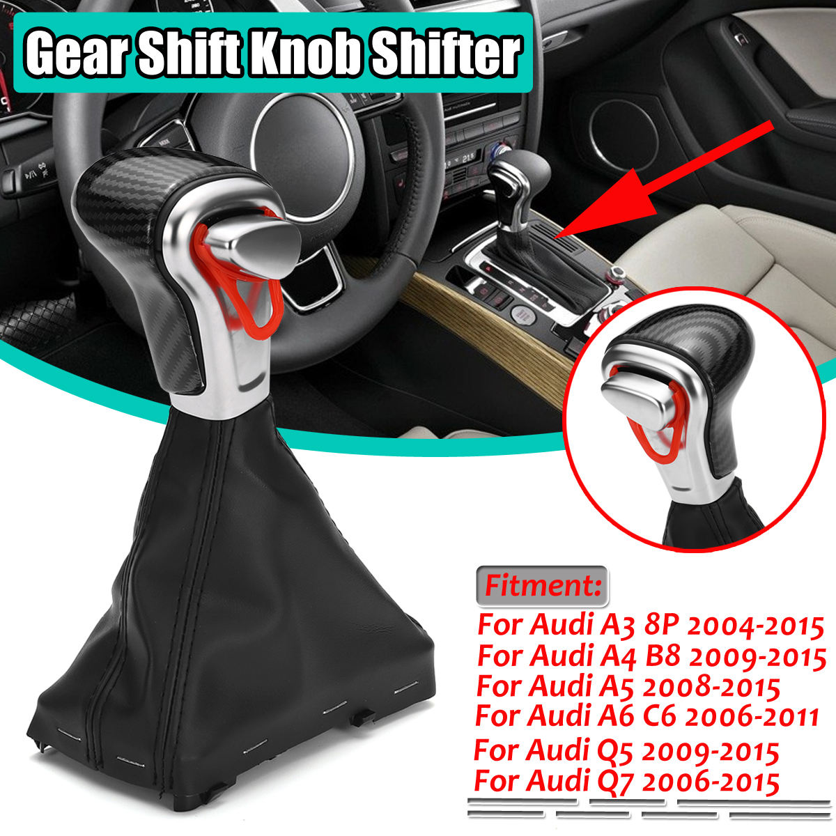 Gear-Shift-Knob-Shifter-PU-Leather-Gaiter-Boot-Cover-For-Audi-A3-A4-A5-A6-Q5-Q7-1700176
