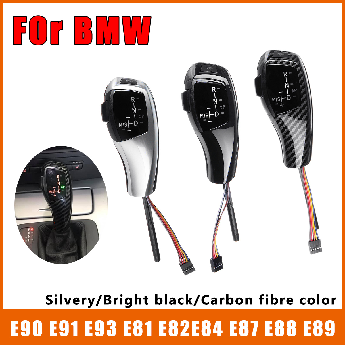 LED-Manual-Gear-Shift-Knob-Stick-Lever-LHD-Automatic-For-BMW-E46-E60-5-Series-535-1602079