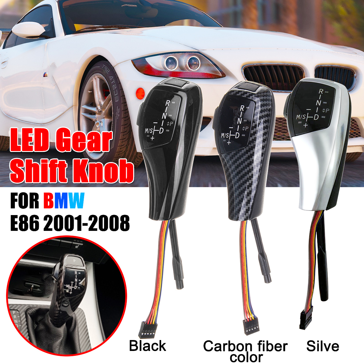 LED-Manual-Gear-Shift-Knob-Stick-Lever-LHD-Automatic-Knob-With-Cable-E-For-BMW-Z4-E85-E86-2001-2008-1712688
