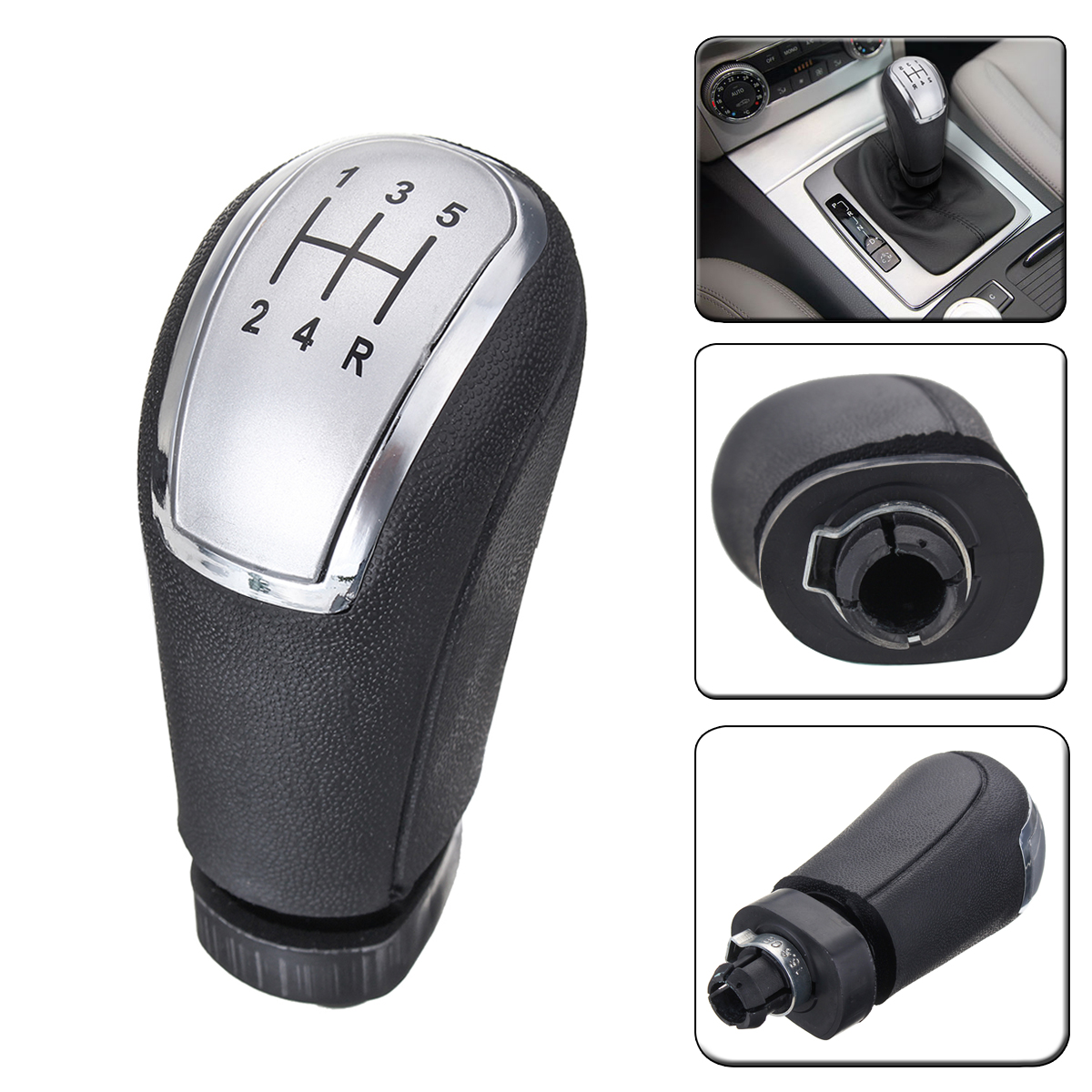 Sliver-Car-5-Speed-Manual-Shift-Gear-Knob-For-Mercedes-A---CLASS-W168-1997-2004-1212292