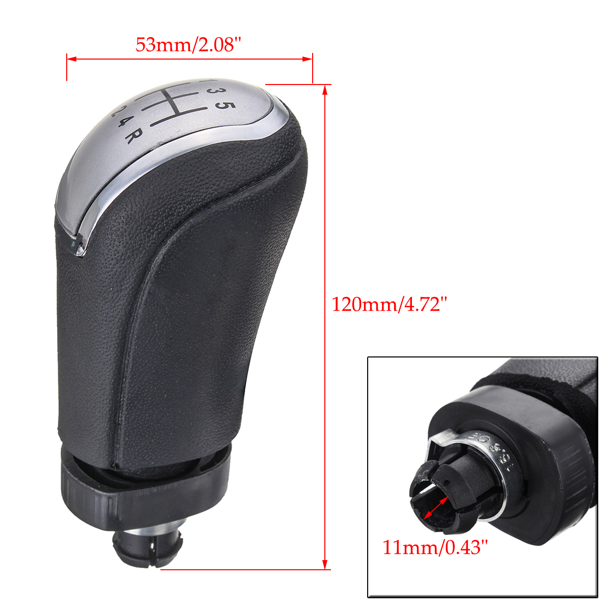 Sliver-Car-5-Speed-Manual-Shift-Gear-Knob-For-Mercedes-A---CLASS-W168-1997-2004-1212292