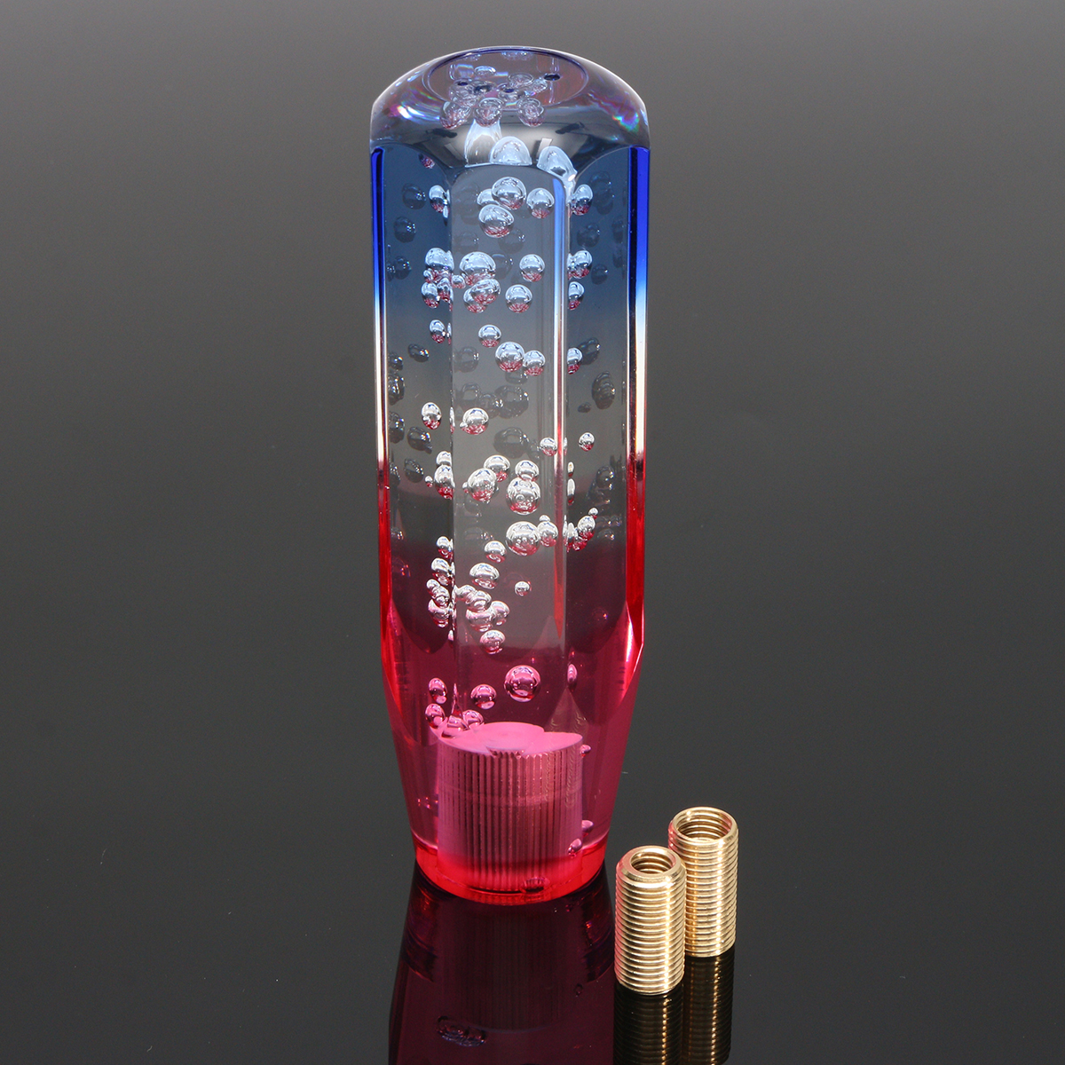 Universal-15cm-Bubble-Styling-Crystal-Manual-Gear-Knob-Shifter-Red-White-Blue-1166086