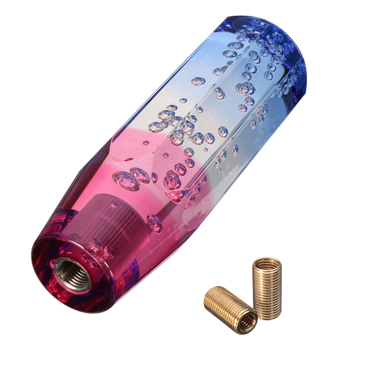 Universal-15cm-Bubble-Styling-Crystal-Manual-Gear-Knob-Shifter-Red-White-Blue-1166086