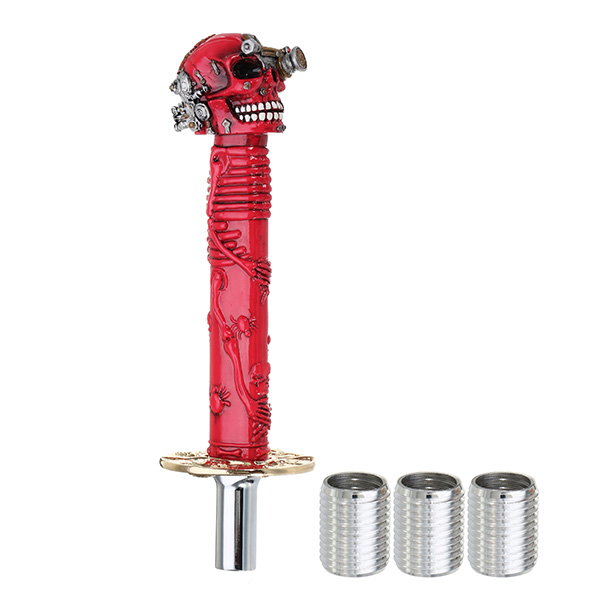Universal-25CM-One-eyed-Skull-and-Skeleton-Head-Long-Car-Manual-Gear-Shift-Stick-Lever-1238183