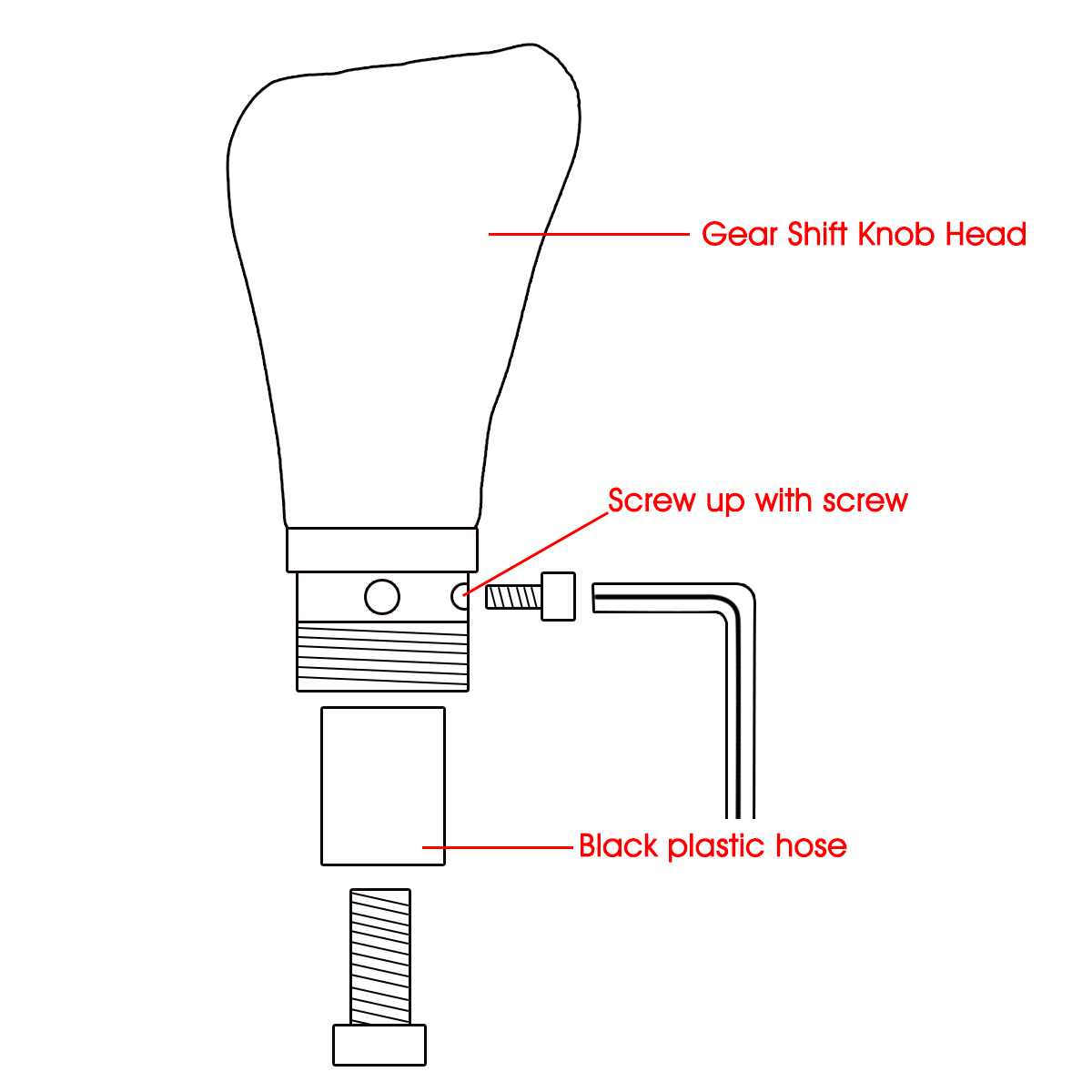 Universal-6-Speed-Gear-Shift-Knob-Shifter-Lever-with-8mm-10mm-12mm-Hoses-1199942