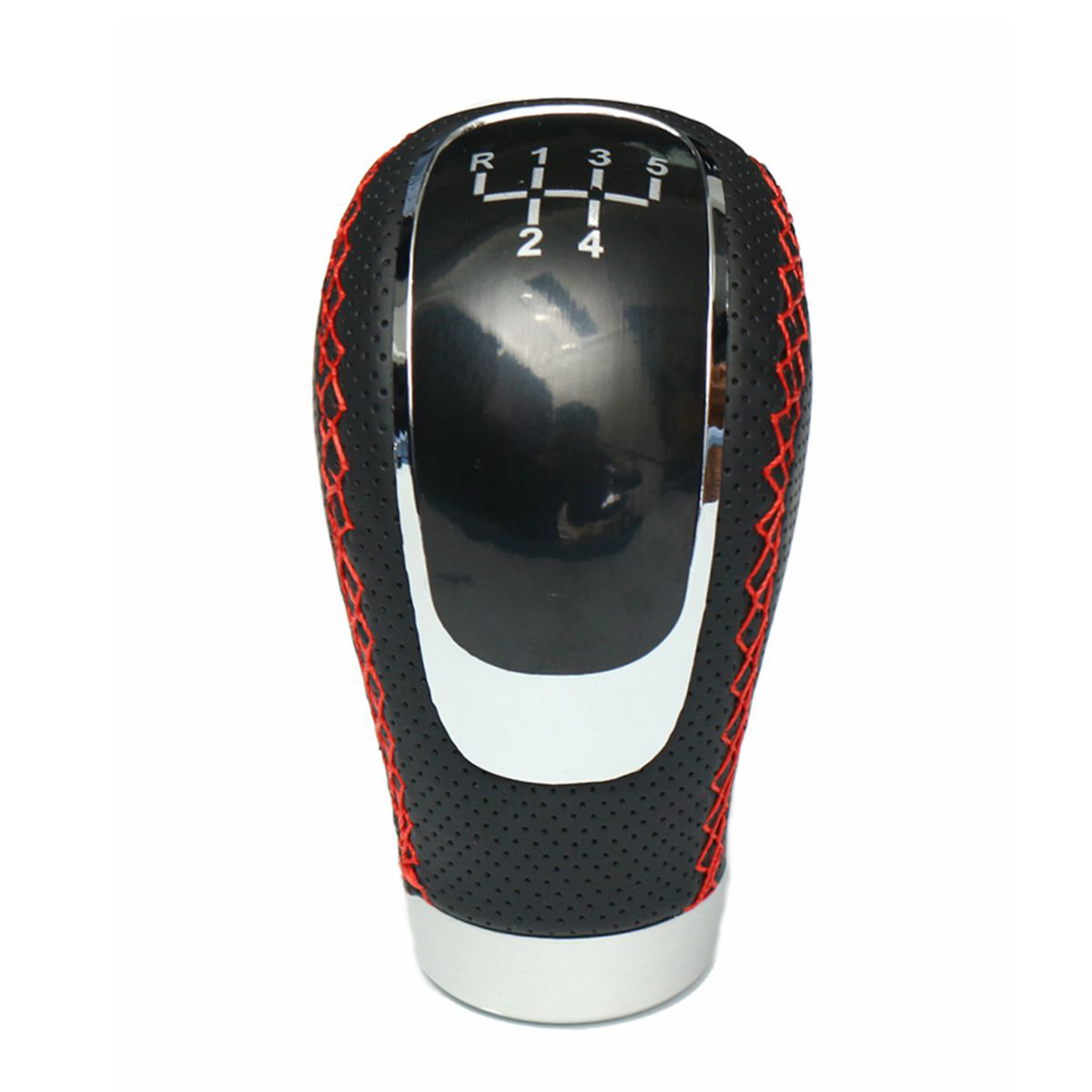 Universal-Black-PU-Leather-Manual-Car-Gear-Shift-Knob-Shifter-Lever-Handle-Stick-1341881