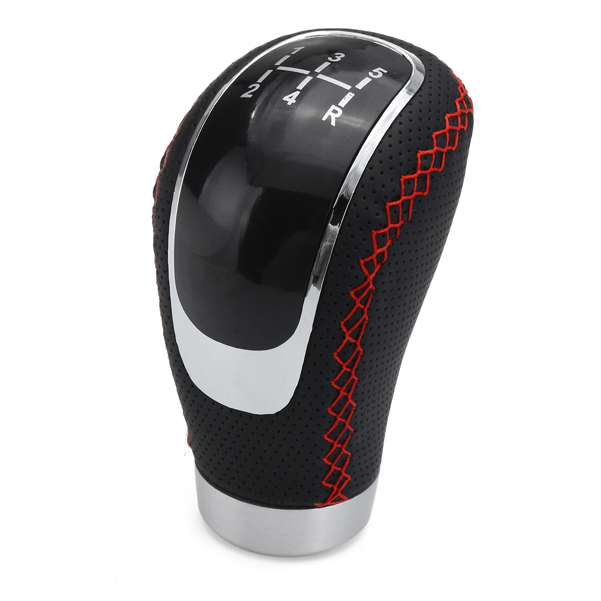 Universal-Black-PU-Leather-Manual-Car-Gear-Shift-Knob-Shifter-Lever-Handle-Stick-1341881