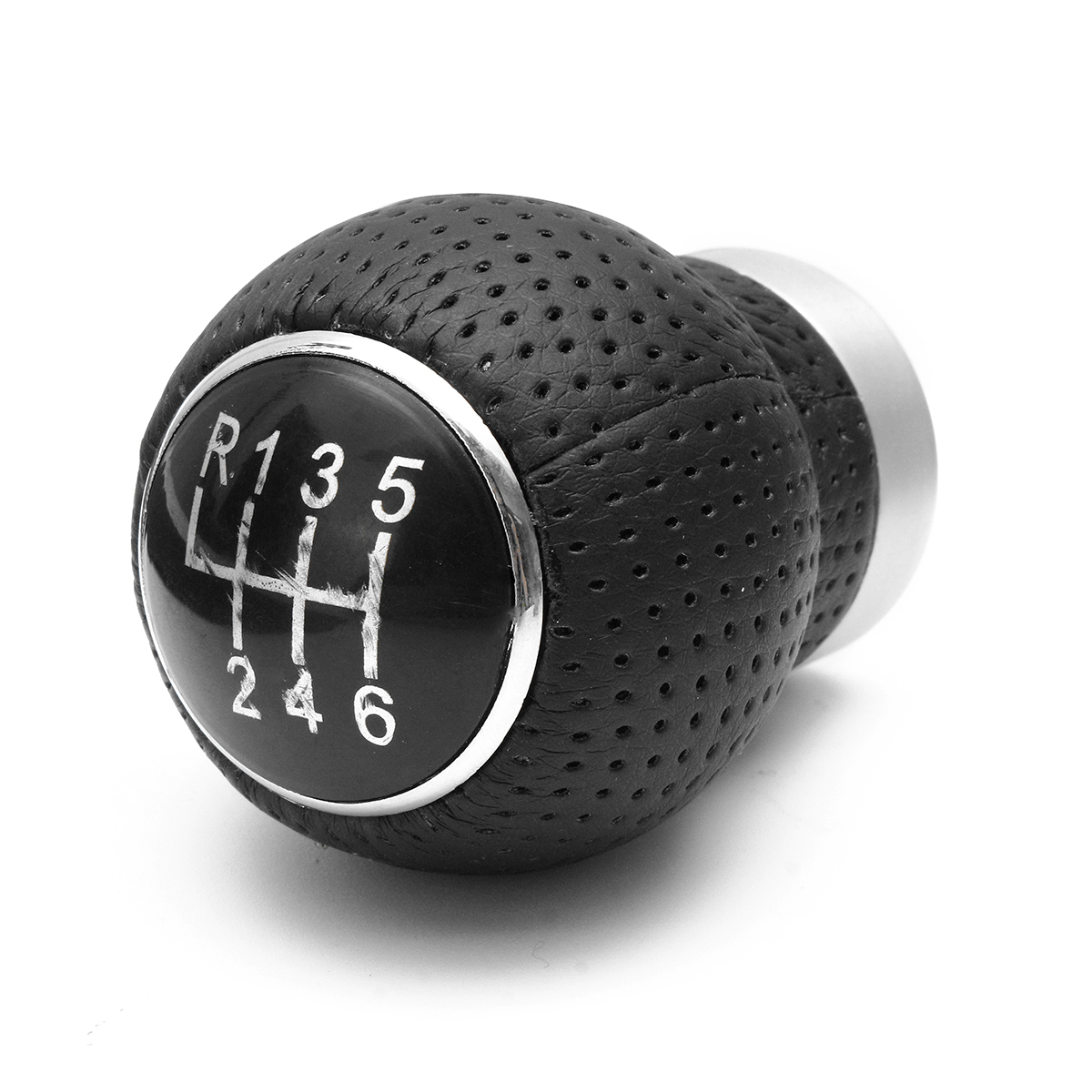 Universal-Car-6-Speed-Leather-Manual-Gear-Shift-Knob-Shifter-Lever-1374207