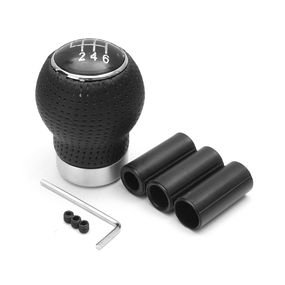 Universal-Car-6-Speed-Leather-Manual-Gear-Shift-Knob-Shifter-Lever-1374207