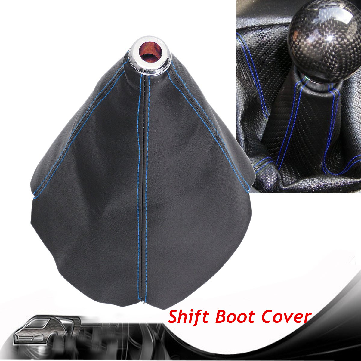 Universal-Car-PVC-Leather-Gear-Manual-Gaiter-Shifter-Shift-Boot-Cover-W-Stitch-1175716